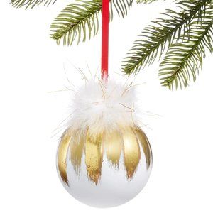 Holiday Lane Shine Bright Glass Feather Ornament for Tree - Multicolor